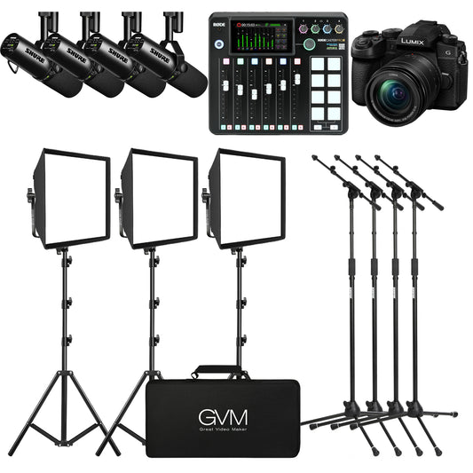 4-Person Pro Podcasting Kit: Complete Interview Setup